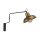 Wandlampe Eddy gunmetal / Antik Messing  mit schwenkbarem Arm