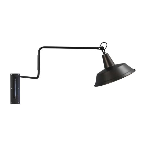 Derby Wandlampe in schwarz, ausziehbar