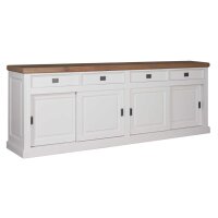 Sideboard White &amp; Oak 258 cm