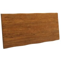 Tischplatte 5cm Baumkante Teak Kasar hell 220 cm