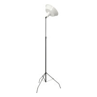 Stehlampe Bianco mit 3 F&uuml;ssen und wei&szlig;em Schirm